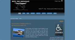Desktop Screenshot of hotelrestaurantlescygnes.com