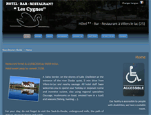 Tablet Screenshot of hotelrestaurantlescygnes.com